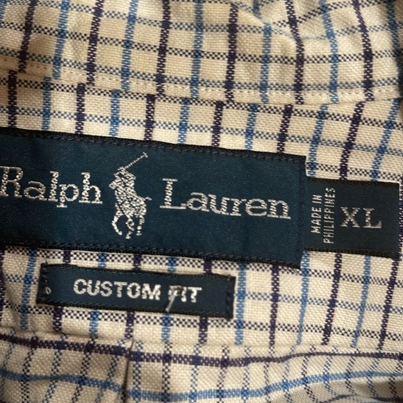 Ralph Lauren  tan checked men’s shirt XL - Picture 4 of 4